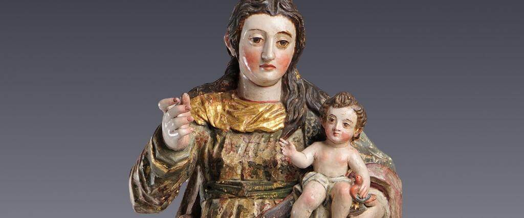 ¿Cómo se llama la Virgen con el Niño en brazos?