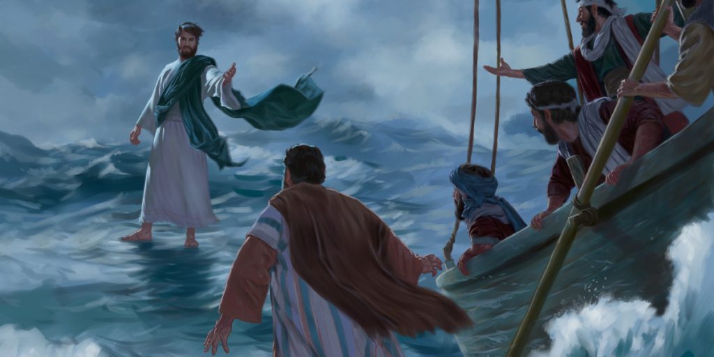 Jesús caminando sobre el agua
