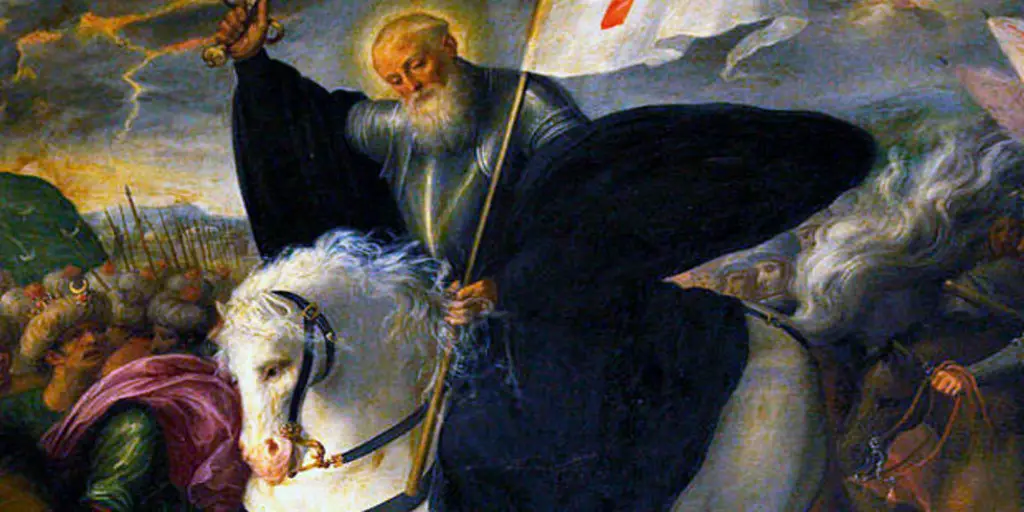 ¿Qué santo está arriba de un caballo?